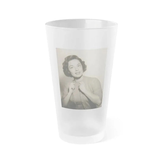Ruth Roman #42 (Vintage Female Icon) Frosted Pint Glass 16oz 16oz Frosted - Go Mug Yourself