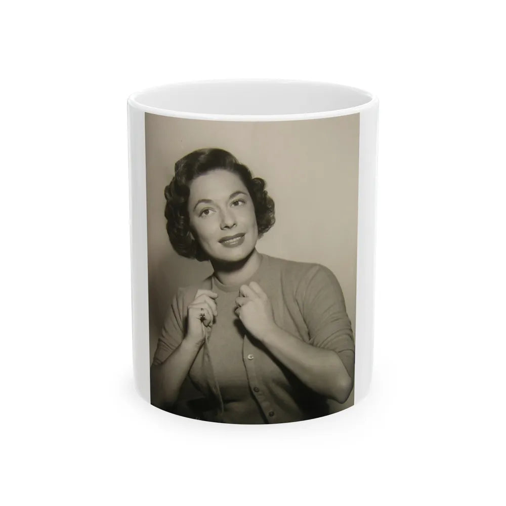 Ruth Roman #42 (Vintage Female Icon) White Coffee Mug-11oz-Go Mug Yourself