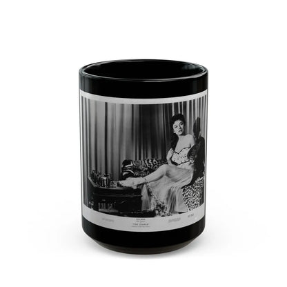 Ruth Roman #47 (Vintage Female Icon) Black Coffee Mug-15oz-Go Mug Yourself