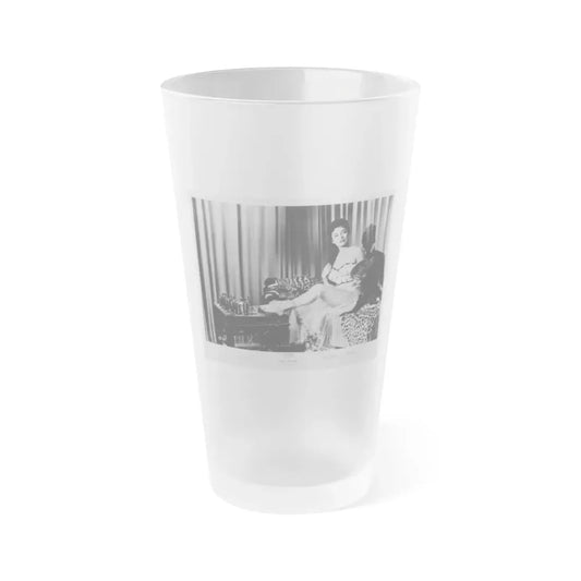 Ruth Roman #47 (Vintage Female Icon) Frosted Pint Glass 16oz 16oz Frosted - Go Mug Yourself