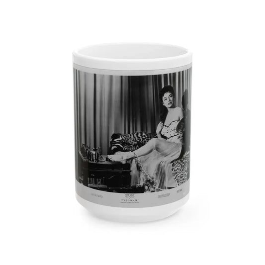 Ruth Roman #47 (Vintage Female Icon) White Coffee Mug 15oz - Go Mug Yourself