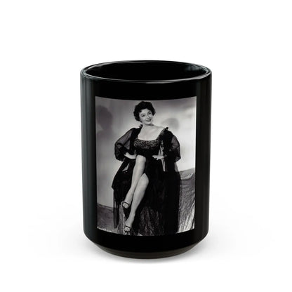 Ruth Roman #62 (Vintage Female Icon) Black Coffee Mug-15oz-Go Mug Yourself