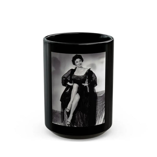 Ruth Roman #62 (Vintage Female Icon) Black Coffee Mug 15oz - Go Mug Yourself