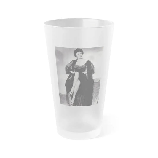 Ruth Roman #62 (Vintage Female Icon) Frosted Pint Glass 16oz 16oz Frosted - Go Mug Yourself