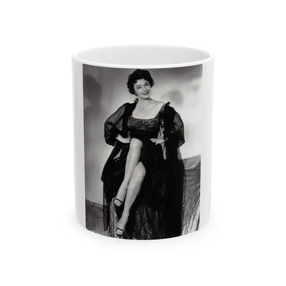 Ruth Roman #62 (Vintage Female Icon) White Coffee Mug-11oz-Go Mug Yourself