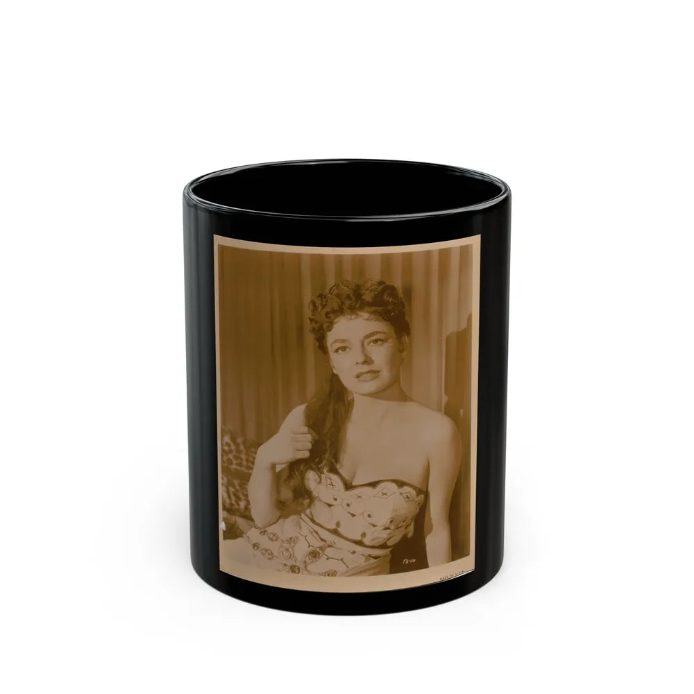 Ruth Roman #63 (Vintage Female Icon) Black Coffee Mug-11oz-Go Mug Yourself