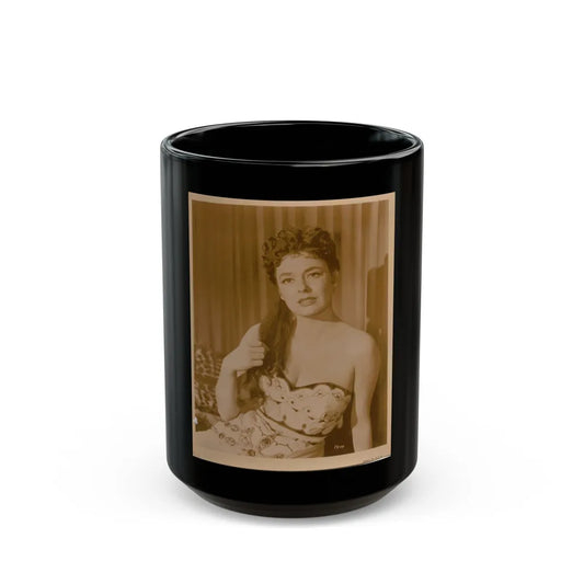 Ruth Roman #63 (Vintage Female Icon) Black Coffee Mug-15oz-Go Mug Yourself