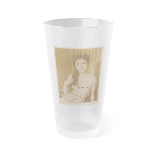 Ruth Roman #63 (Vintage Female Icon) Frosted Pint Glass 16oz 16oz Frosted - Go Mug Yourself