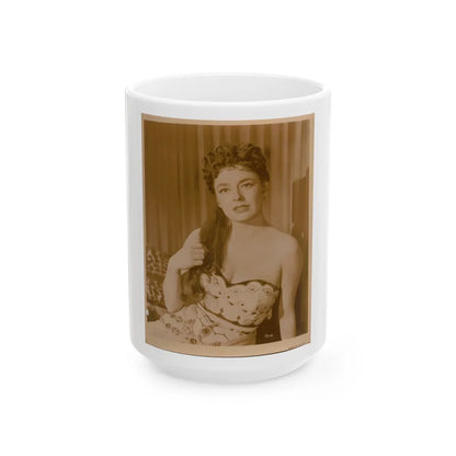 Ruth Roman #63 (Vintage Female Icon) White Coffee Mug-15oz-Go Mug Yourself