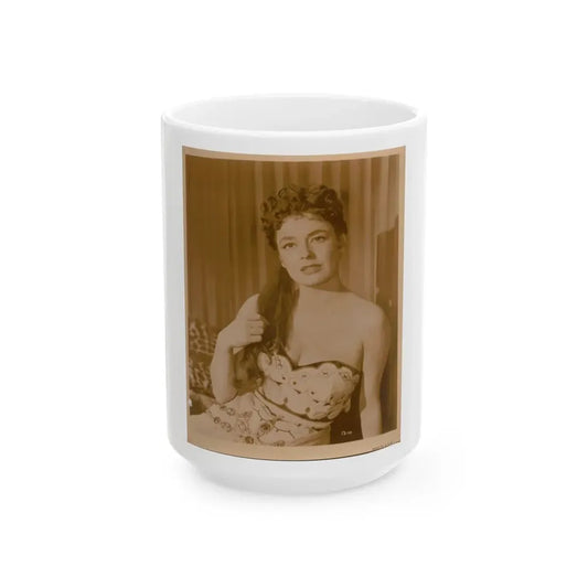 Ruth Roman #63 (Vintage Female Icon) White Coffee Mug 15oz - Go Mug Yourself