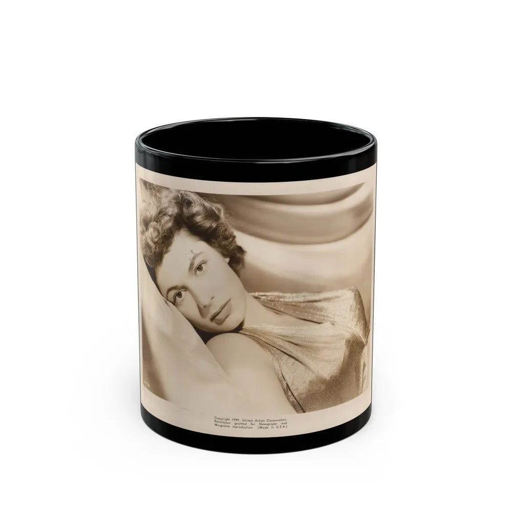 Ruth Roman #72 (Vintage Female Icon) Black Coffee Mug-11oz-Go Mug Yourself