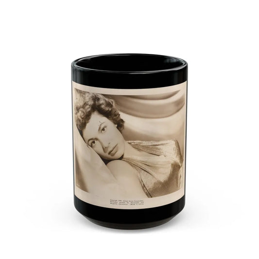 Ruth Roman #72 (Vintage Female Icon) Black Coffee Mug-15oz-Go Mug Yourself