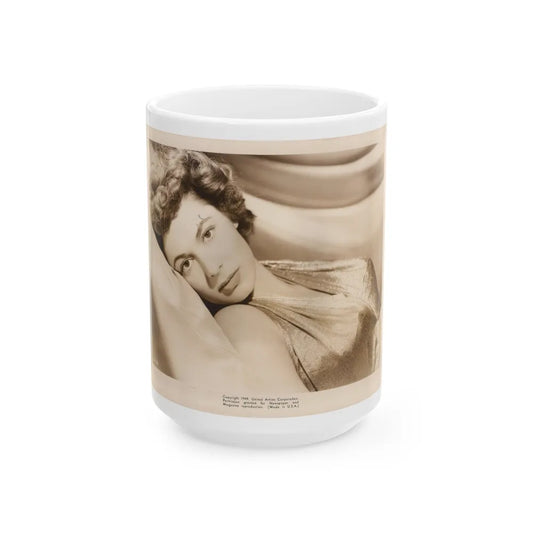 Ruth Roman #72 (Vintage Female Icon) White Coffee Mug-15oz-Go Mug Yourself