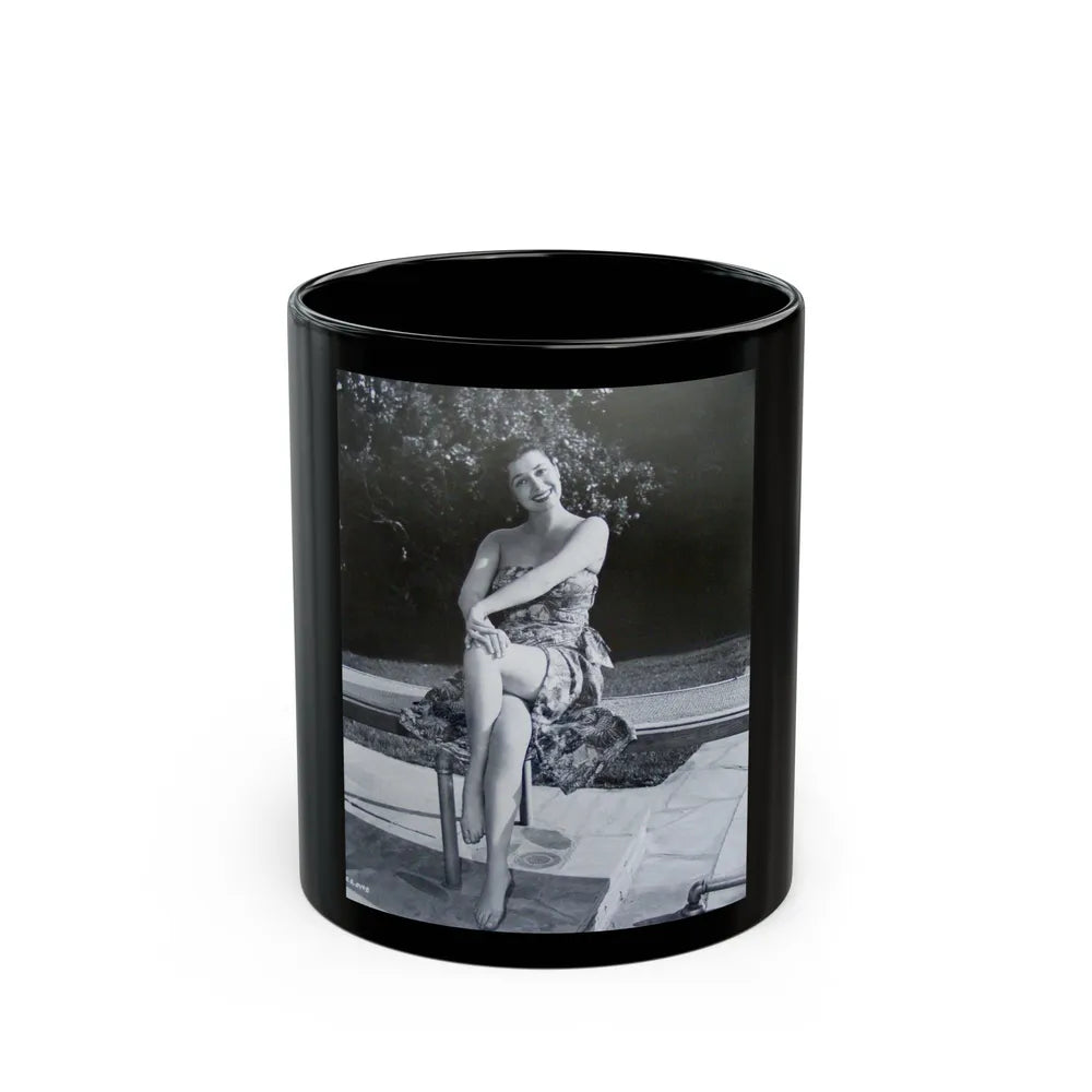 Ruth Roman #74 (Vintage Female Icon) Black Coffee Mug-11oz-Go Mug Yourself