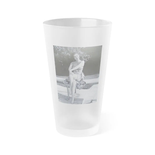 Ruth Roman #74 (Vintage Female Icon) Frosted Pint Glass 16oz-16oz-Frosted-Go Mug Yourself