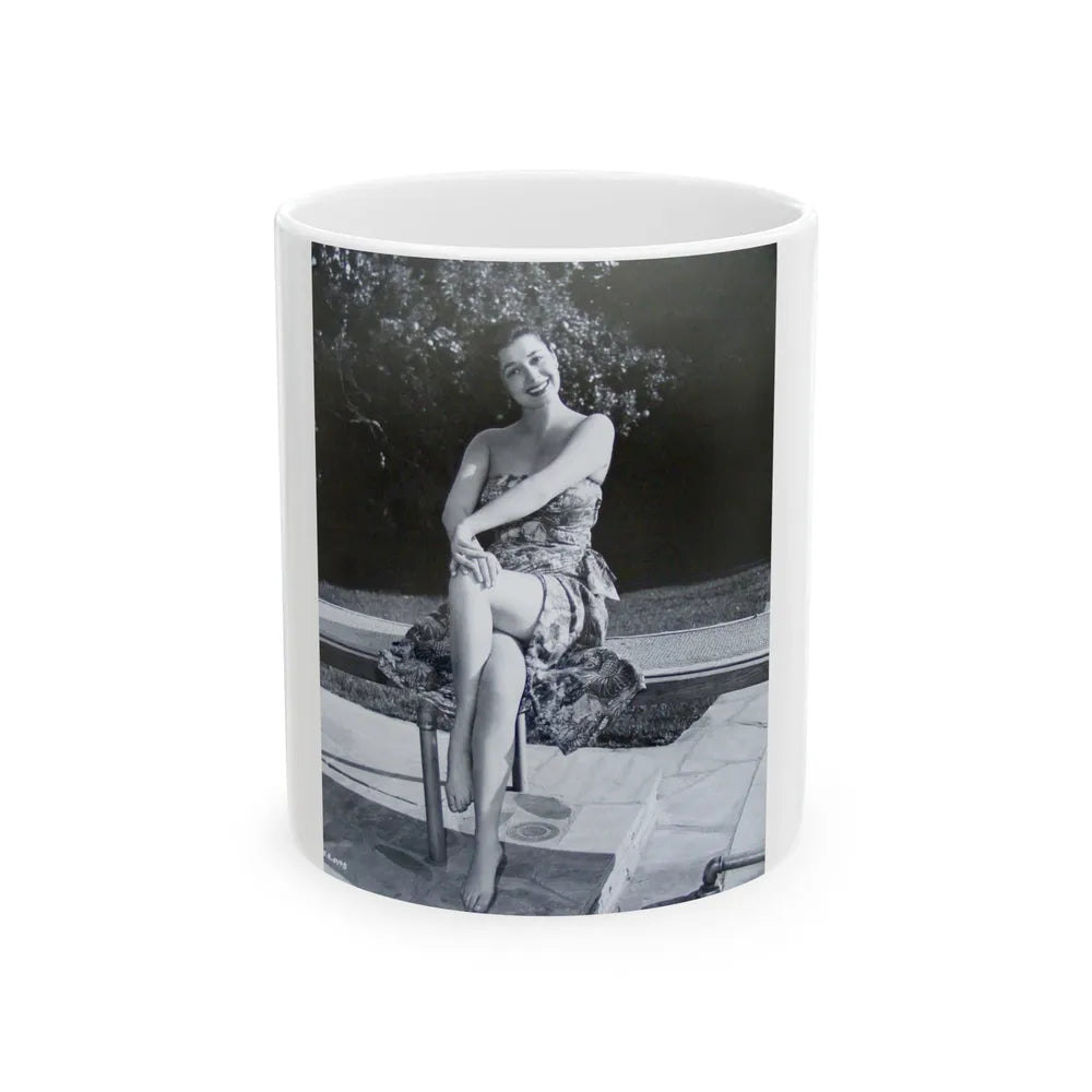 Ruth Roman #74 (Vintage Female Icon) White Coffee Mug-11oz-Go Mug Yourself