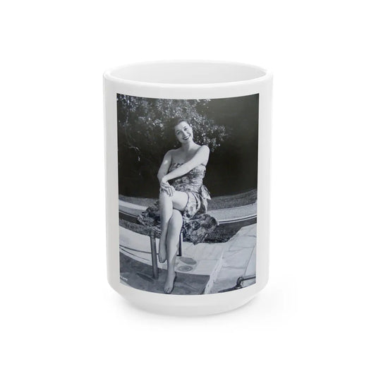 Ruth Roman #74 (Vintage Female Icon) White Coffee Mug-15oz-Go Mug Yourself