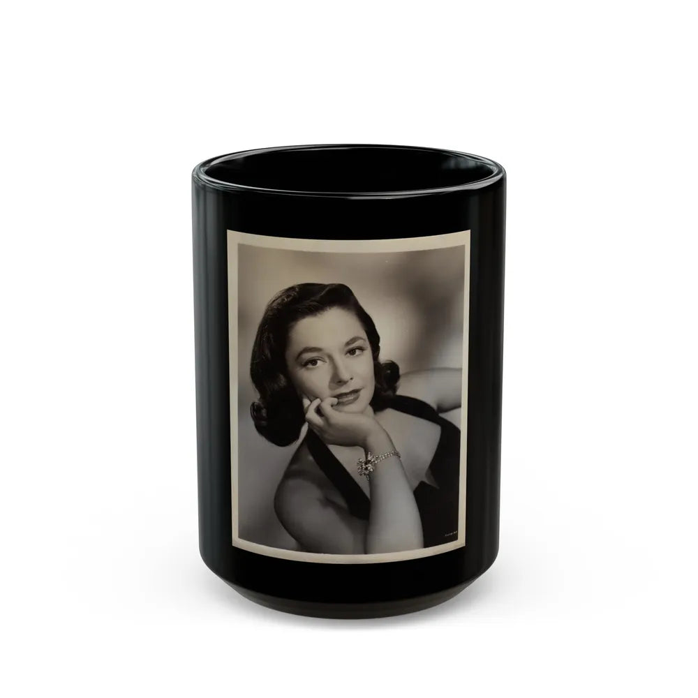 Ruth Roman #77 (Vintage Female Icon) Black Coffee Mug-15oz-Go Mug Yourself