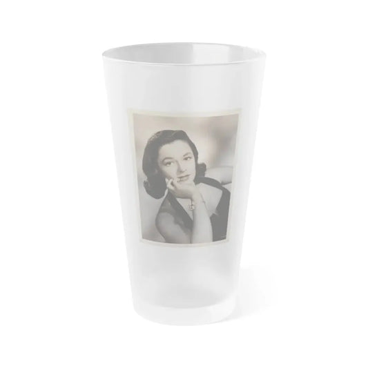 Ruth Roman #77 (Vintage Female Icon) Frosted Pint Glass 16oz 16oz Frosted - Go Mug Yourself