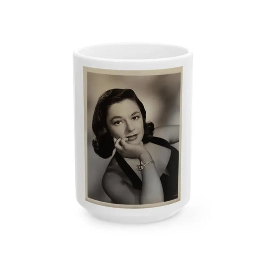 Ruth Roman #77 (Vintage Female Icon) White Coffee Mug 15oz - Go Mug Yourself
