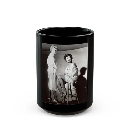 Ruth Roman #85 (Vintage Female Icon) Black Coffee Mug-15oz-Go Mug Yourself