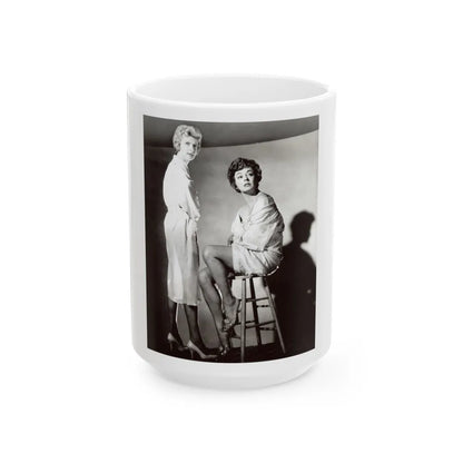 Ruth Roman #85 (Vintage Female Icon) White Coffee Mug-15oz-Go Mug Yourself