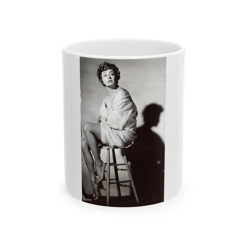 Ruth Roman #851 (Vintage Female Icon) White Coffee Mug-11oz-Go Mug Yourself