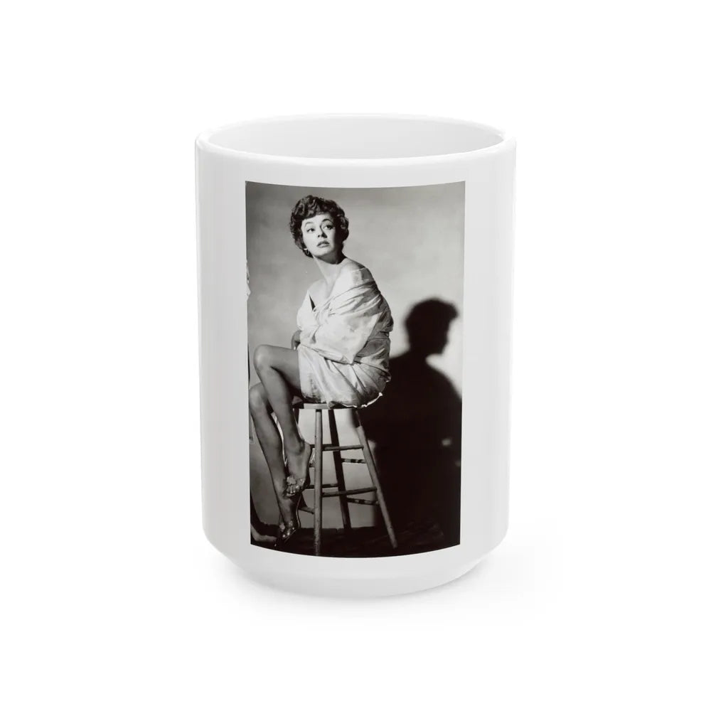 Ruth Roman #851 (Vintage Female Icon) White Coffee Mug-15oz-Go Mug Yourself