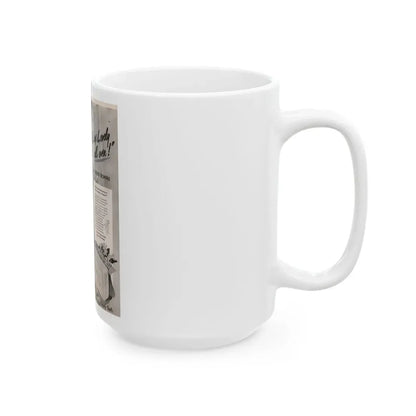 Ruth Roman #92 - Soap Add (Vintage Female Icon) White Coffee Mug - Go Mug Yourself