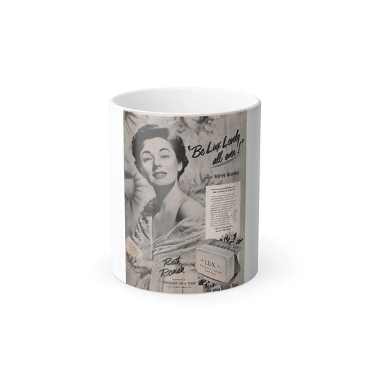 Ruth Roman #92 - Soap Add (Vintage Female Icons) Color Changing Mug 11oz-11oz-Go Mug Yourself