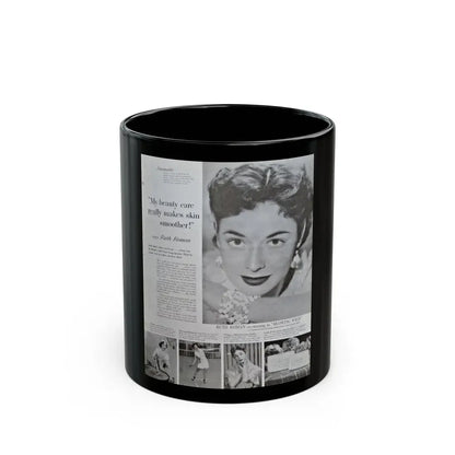 Ruth Roman #93 - Soap Add (Vintage Female Icon) Black Coffee Mug 11oz - Go Mug Yourself