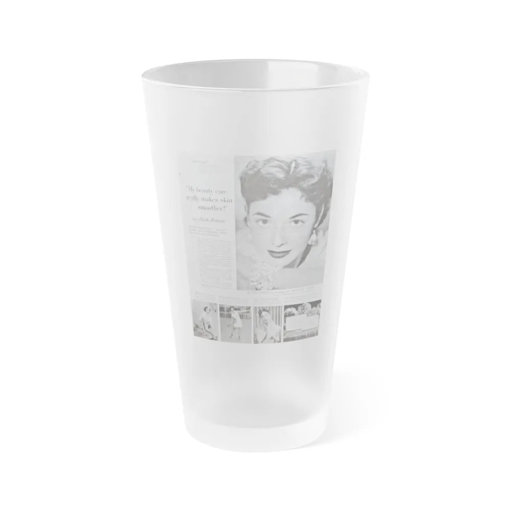 Ruth Roman #93 - Soap Add (Vintage Female Icon) Frosted Pint Glass 16oz-16oz-Frosted-Go Mug Yourself