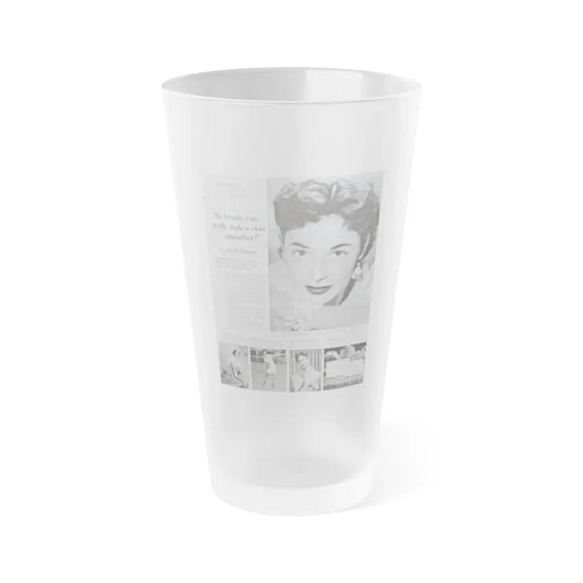 Ruth Roman #93 - Soap Add (Vintage Female Icon) Frosted Pint Glass 16oz 16oz Frosted - Go Mug Yourself