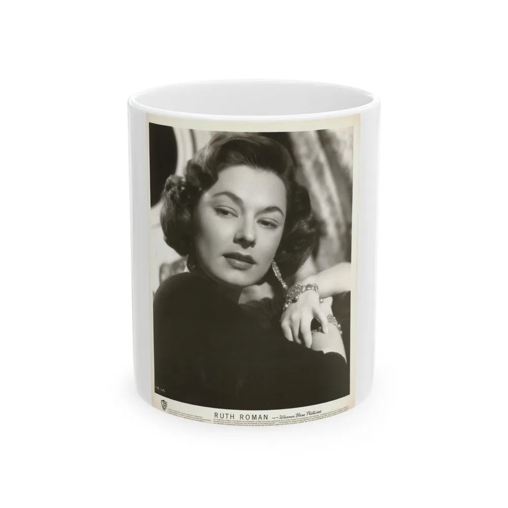 Ruth Roman #94 (Vintage Female Icon) White Coffee Mug-11oz-Go Mug Yourself