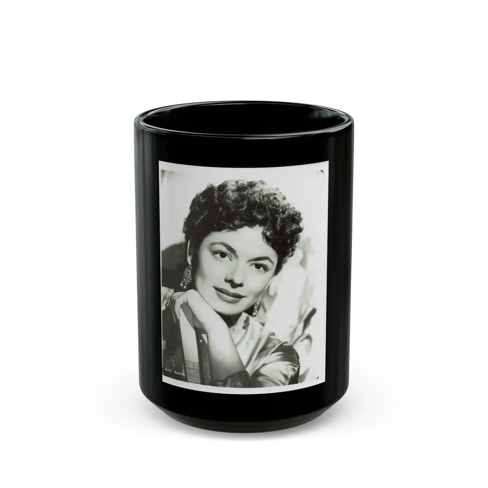 Ruth Roman #97 (Vintage Female Icon) Black Coffee Mug-15oz-Go Mug Yourself