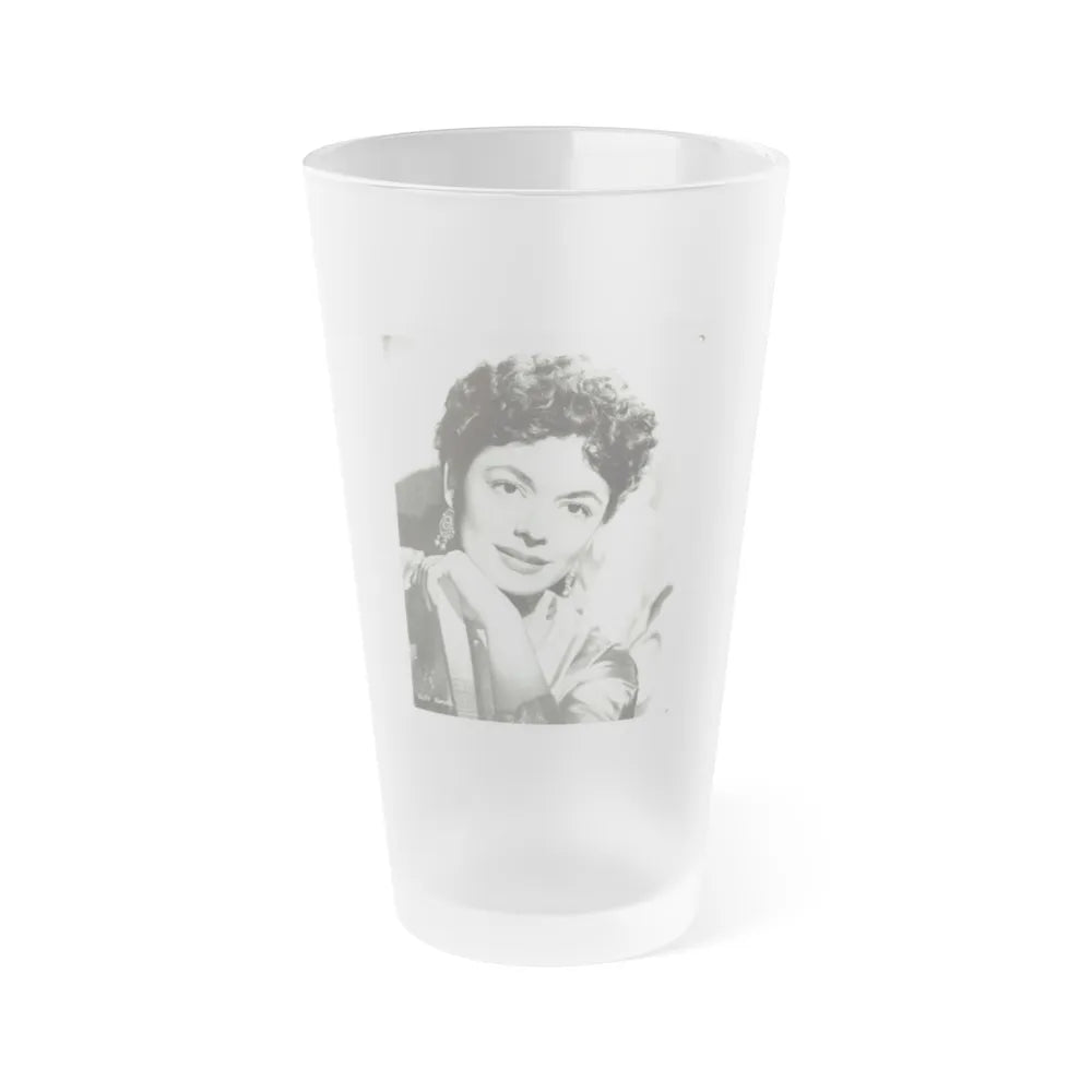 Ruth Roman #97 (Vintage Female Icon) Frosted Pint Glass 16oz-16oz-Frosted-Go Mug Yourself