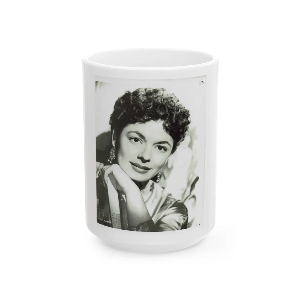 Ruth Roman #97 (Vintage Female Icon) White Coffee Mug-15oz-Go Mug Yourself