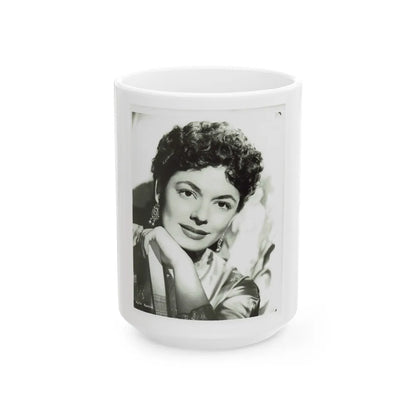 Ruth Roman #97 (Vintage Female Icon) White Coffee Mug-15oz-Go Mug Yourself