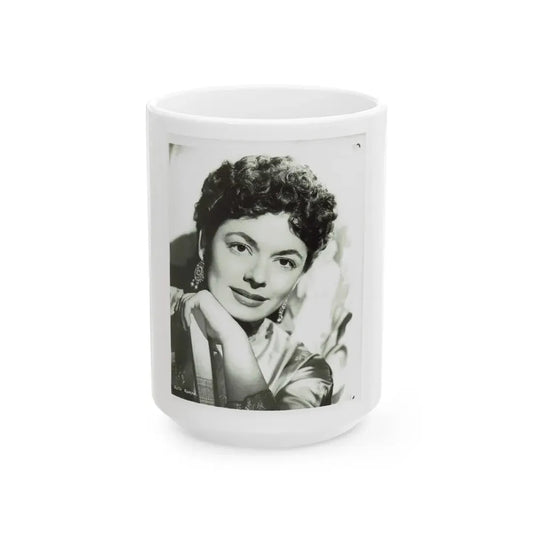 Ruth Roman #97 (Vintage Female Icon) White Coffee Mug 15oz - Go Mug Yourself
