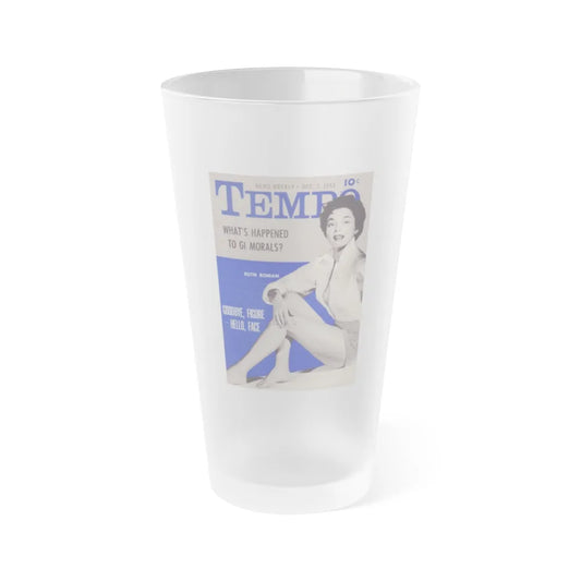 Ruth Roman #98 - Mag. Cover (Vintage Female Icon) Frosted Pint Glass 16oz-16oz-Frosted-Go Mug Yourself