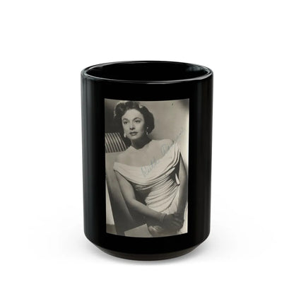 Ruth Roman #99 (Vintage Female Icon) Black Coffee Mug-15oz-Go Mug Yourself