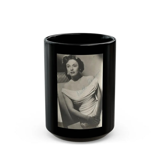 Ruth Roman #99 (Vintage Female Icon) Black Coffee Mug-15oz-Go Mug Yourself