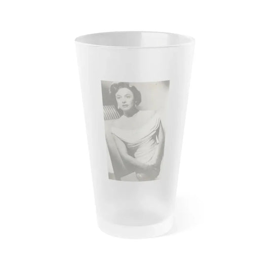 Ruth Roman #99 (Vintage Female Icon) Frosted Pint Glass 16oz 16oz Frosted - Go Mug Yourself