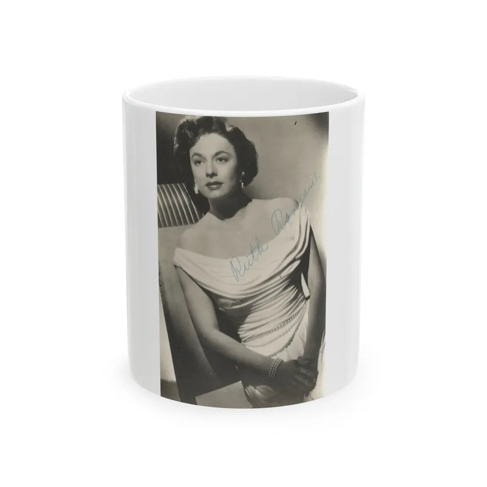 Ruth Roman #99 (Vintage Female Icon) White Coffee Mug-11oz-Go Mug Yourself