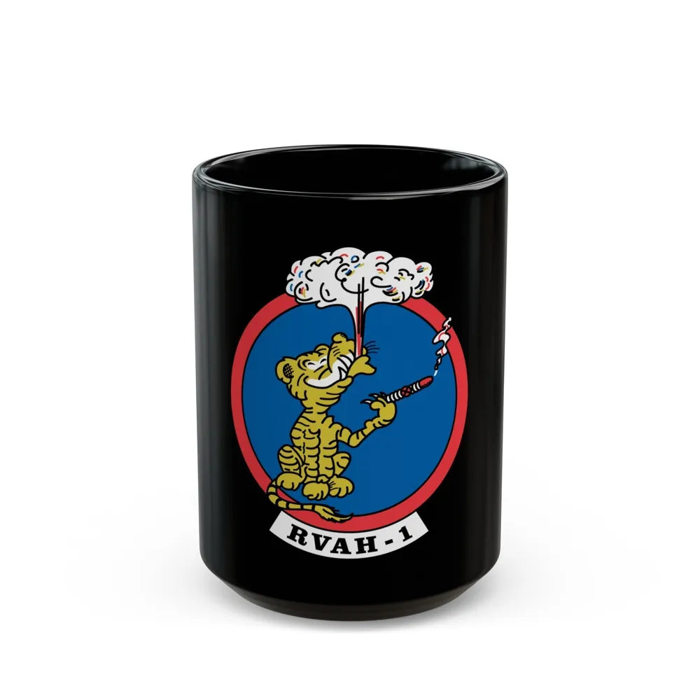 RVAH 1 (U.S. Navy) Black Coffee Mug-15oz-Go Mug Yourself