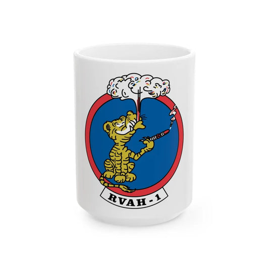 RVAH 1 (U.S. Navy) White Coffee Mug-15oz-Go Mug Yourself