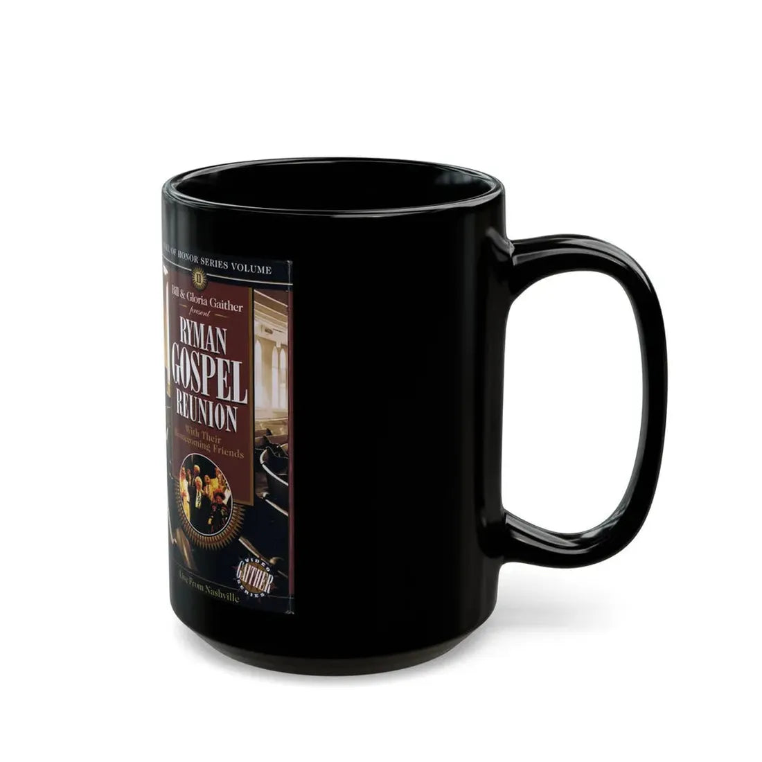RYMAN GOSPEL REUNION (VHS COVER) - Black Coffee Mug - Go Mug Yourself