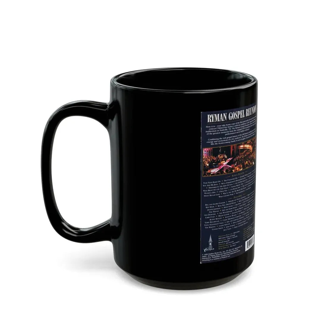 RYMAN GOSPEL REUNION (VHS COVER) - Black Coffee Mug - Go Mug Yourself