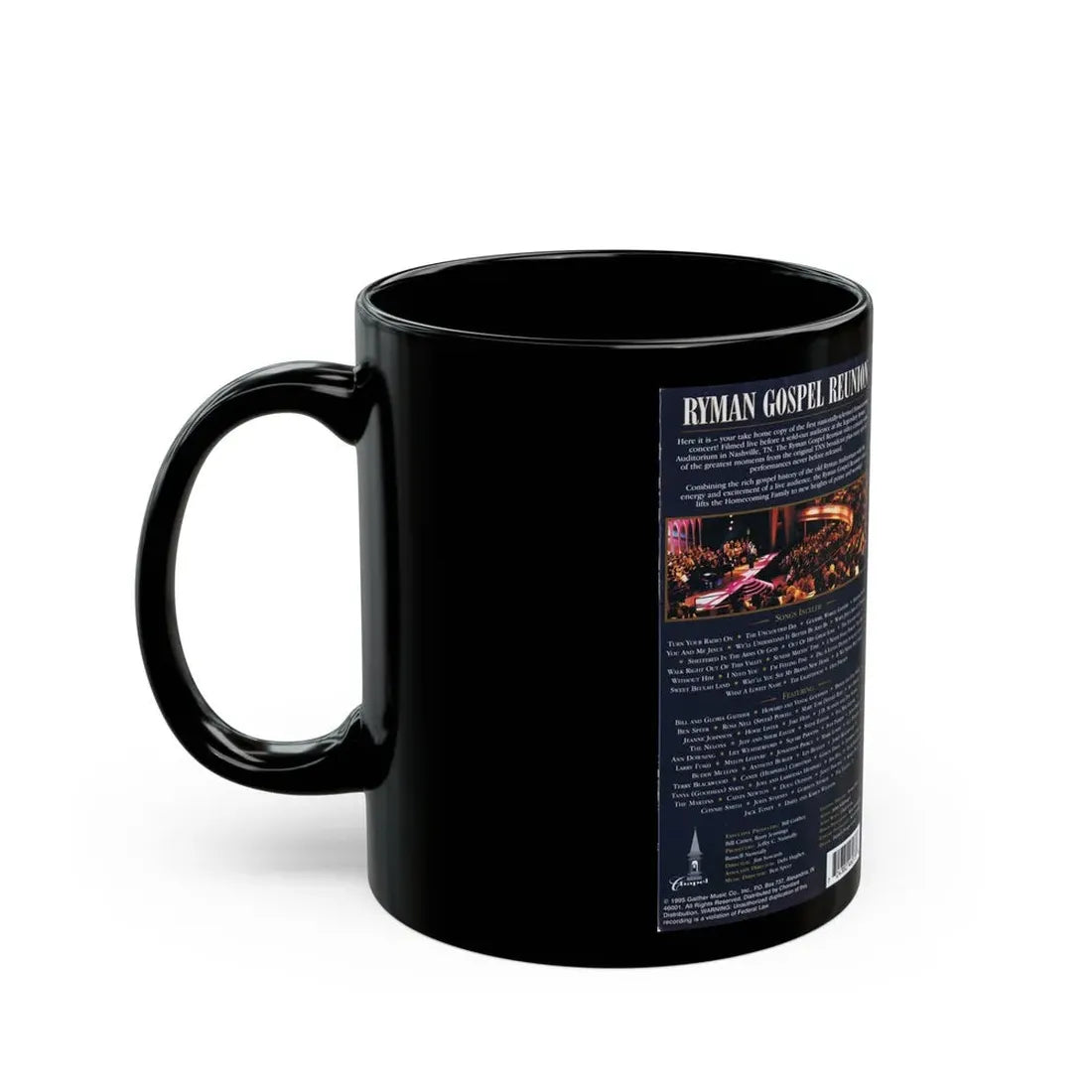 RYMAN GOSPEL REUNION (VHS COVER) - Black Coffee Mug - Go Mug Yourself