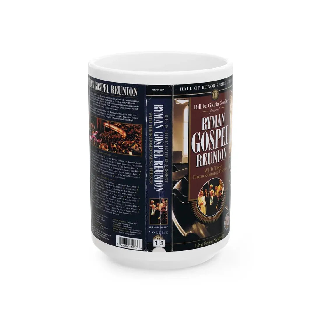 RYMAN GOSPEL REUNION (VHS COVER) - White Coffee Mug 15oz - Go Mug Yourself